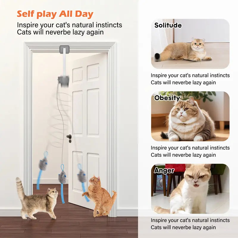 Happycode Interactive Electric Cat Teaser Toy - Image 1